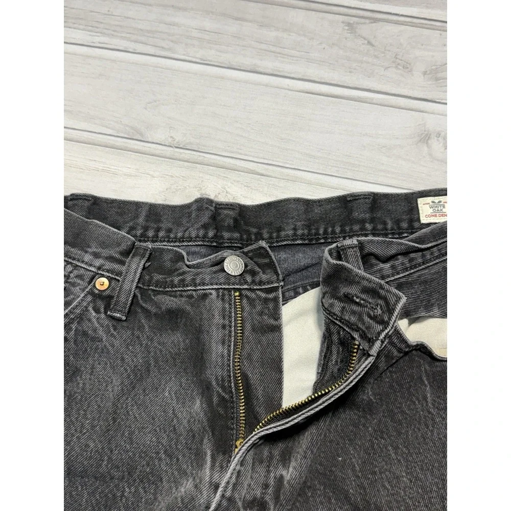 Levis 541 Jeans Mens 38x30 Black White Oak Cone Denim Selvedge Made in USA